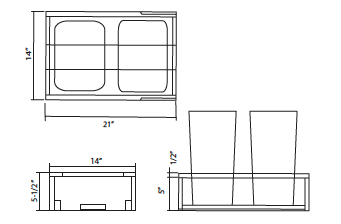 Double Pullout Waste Basket