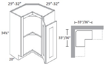 Easy Reach Base Corner Cabinet