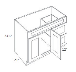 Double Door and Two Drawers Sink Base Vanity