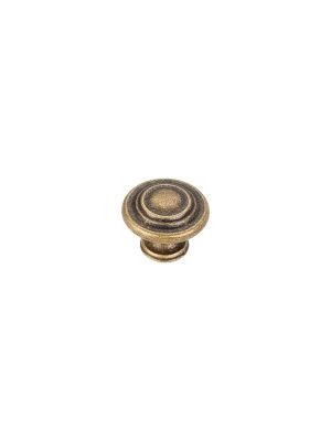 107AEM Knob in Distressed Antique Brass