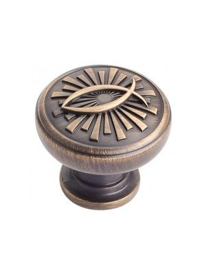 318ABSB Knob in Antique Brushed Satin Brass