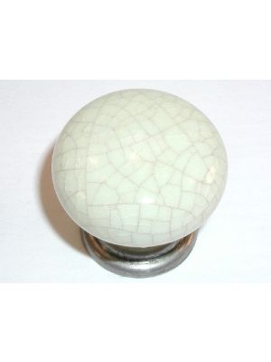 M100 Large knob in Antique Pewter & Bone Crackle