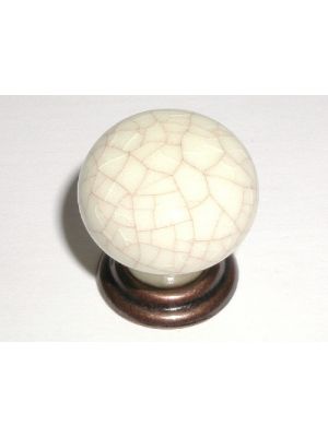 M112 Small knob in Old English Copper & Bone Crackle