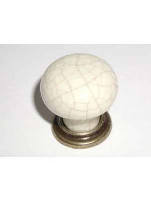 M115 Small knob in German Bronze & Bone Crackle