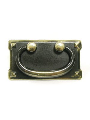 M235 Mission plate handle in Dark Antique Brass