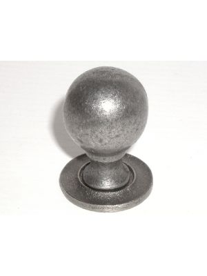 M50 Paris knob plain w/ backplate in Pewter