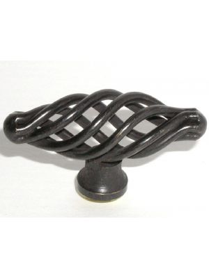 M620 Small Oval Twist Knob in Patine Black