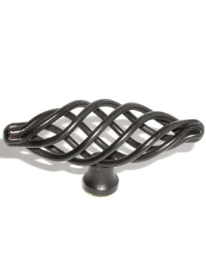 M623 Medium Oval Twist Knob in Patine Black