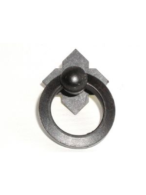 M635 Small Smooth Ring Pull w/backplate in Patine Black