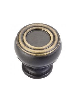 127ABSB Knob in Antique Brushed Satin Brass