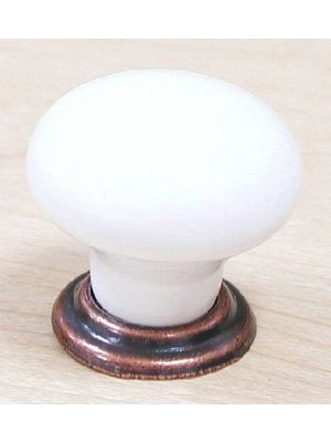 M105 Large knob in Old English Copper & White