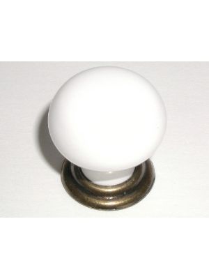 M117 Small knob in German Bronze & White