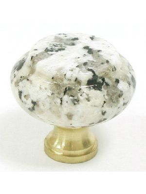 M124 Luna Pearl Granite with Brass base