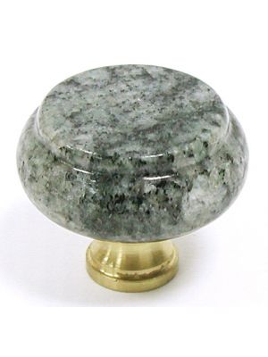 M126 Verde Maritaka Granite with Brass base