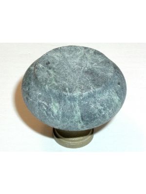 M127 Tumbled Green Marble with Brass base