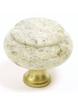 M130 Kashmire White Granite with Brass base