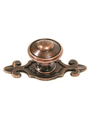 M231 Canterbury knob w/backplate in Old English Copper