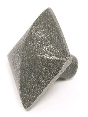 M260 Square Iron knob-dimpled in Pewter