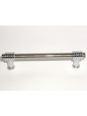 M375 Split finish Pull in Brushed Satin Nickel & Polished C