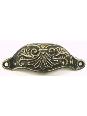 M62 Abbot cup pull in Dk Antique Brass