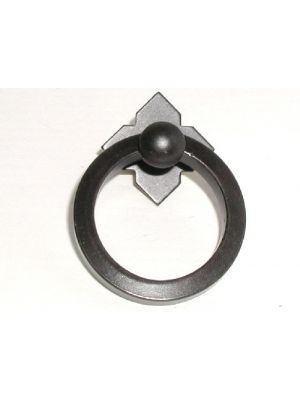 M638 Large Smooth Ring Pull w/backplate in Patine Black