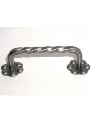 M646 Twist D Handle w/backplate in Pewter