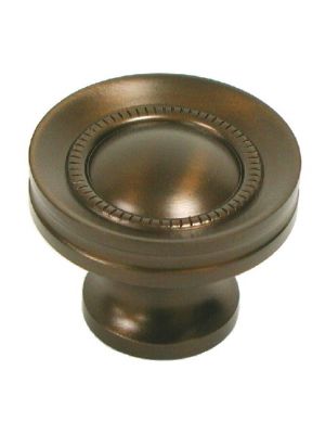 M755 Button Faced Knob in Oil Rubbed Bronze